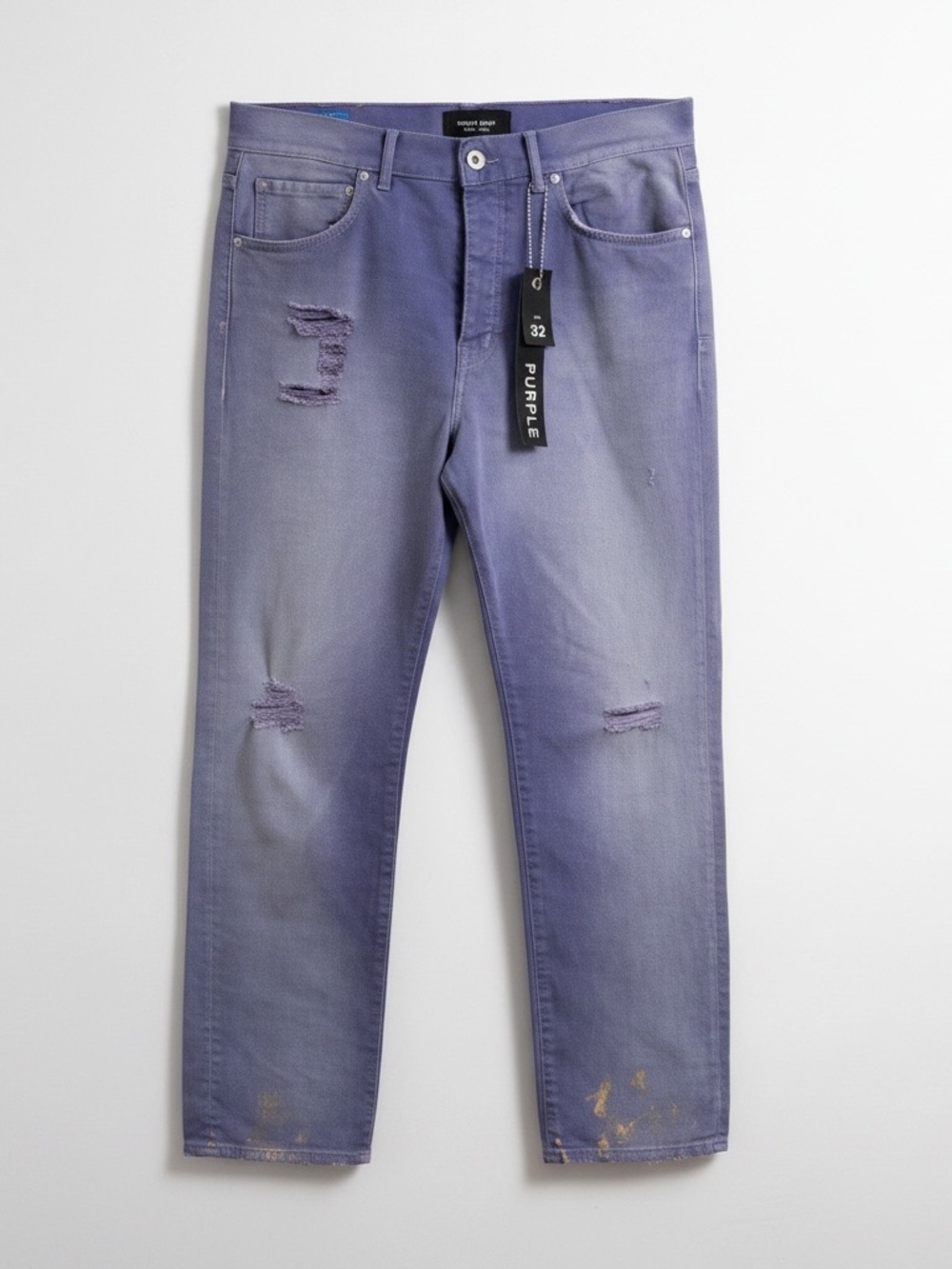 Limited edition Purple Distressed Men’s Jeans - Size 32 made in Italy